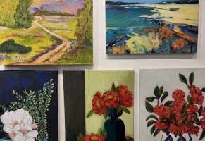 معرض &quot;على قماش 2 &quot;لطلبة المستويات الأكاديمية في مدرسة الفنون البصرية