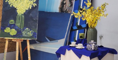 معرض &quot;على قماش 2 &quot;لطلبة المستويات الأكاديمية في مدرسة الفنون البصرية