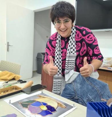 ورشة "الزجاج المعشّق" Stained Glass مع الفنانة منى حشمة